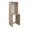 Meuble pour machine à laver avec penderie - Naturel clair - L65 x H184 cm - ERKANO