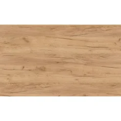 Meuble salle de bain - 120 cm - Plan double vasques céramique - Effet chêne brut - A suspendre - KARAIB