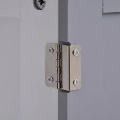Meuble salle de bain - meuble sous-vasque - placard 2 portes avec étagère - dim. 60L x 30l x 60H cm - MDF gris blanc