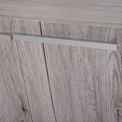 Meuble salle de bain - meuble sous-vasque - placard 2 portes avec étagère - dim. 60L x 30l x 70H cm - MDF imitation bois gris
