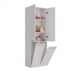 Meuble salle de bain, 174 x 30 x 60 cm, blanc mat