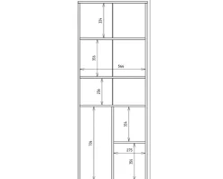 Meuble salle de bain, 174 x 30 x 60 cm, blanc mat