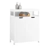 Meuble Salle de Bain Armoire avec 2 Portes, étagères Réglables, BZR121-W, SoBuy