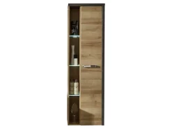 Meuble salle de bain mélaminé. Colonne 1 porte. L - H - P : 48 - 160 - 31 cm