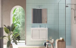 Meuble salle de bain Pratiko BASIC 2.0 blanc laqué brillant 82x57x47 cm