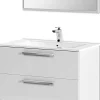 Meuble salle de bain sous vasque avec 3 Tiroirs + 1 Miroir - Longueur 80 x Profondeur 45 x Hauteur 86 cm