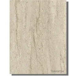 Meuble salle de bains effet travertin, 4 portes 1 tiroir JENA