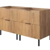Meuble sous double vasque sur pieds FLOW chêne craft 120 cm