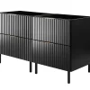 Meuble sous double vasque sur pieds FLOW noir 120 cm