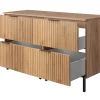 Meuble sous double vasque avec plan sur pieds FLOW chêne craft 120 cm