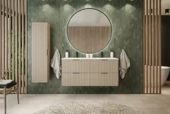 Meuble sous double vasque sur pieds FLOW cachemire 120 cm
