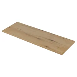 Meuble sous lavabo double avec 1 porte et 4 tiroirs NEWPORT 140 x 60 x 40 cm effet chêne en.casa