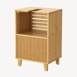 Meuble sous lavabo Iveland bambou 60 x 40 x 30 cm en.casa