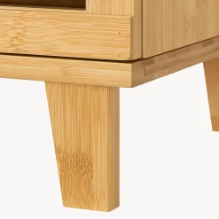 Meuble sous lavabo Iveland bambou 60 x 40 x 30 cm en.casa