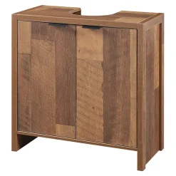 Meuble sous lavabo Namsskogan 60 x 60 x 30 cm effet noyer noir en.casa