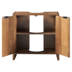 Meuble sous lavabo Namsskogan 60 x 60 x 30 cm effet noyer noir en.casa
