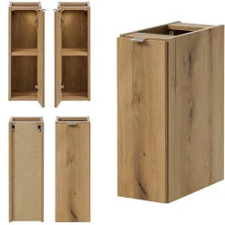 Meuble sous lavabo NEWPORT 80 x 60 x 40 cm effet chêne en.casa