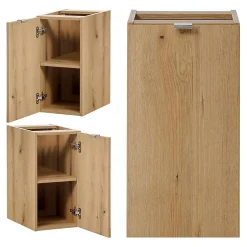 Meuble sous lavabo NEWPORT 90 x 60 x 40 cm effet chêne en.casa