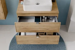 Meuble sous lavabo suspendu TERRA CREMONA chêne cremona 60 cm