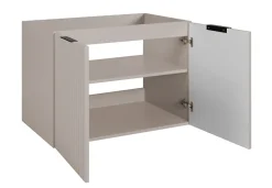 Meuble sous vasque à 2 portes FLOW CACHEMIRE 120 cm avec 2 x l'étagères - extensions et plan