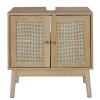 Meuble sous vasque 2 portes Bali en cannage