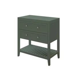 Meuble sous vasque à poser l.80 cm vert + plan de toilette, GoodHome Perma