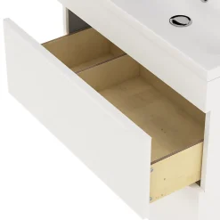 Meuble sous vasque à poser blanc mat l.80 x H.82 x P.45 cm, GoodHome Imandra