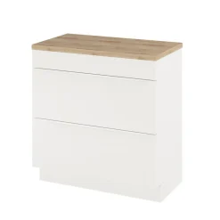 Meuble sous vasque à poser blanc mat l.80 x H.82 x P.45 cm, GoodHome Imandra