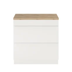 Meuble sous vasque à poser blanc mat l.80 x H.82 x P.45 cm, GoodHome Imandra