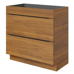 Meuble sous vasque à poser effet noyer l.80 x H.82 x P.45 cm, GoodHome Imandra