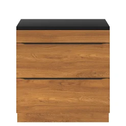 Meuble sous vasque à poser effet noyer l.80 x H.82 x P.45 cm, GoodHome Imandra