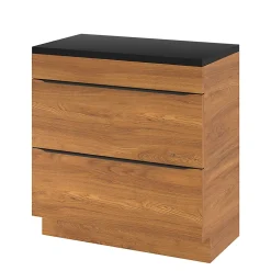 Meuble sous vasque à poser effet noyer l.80 x H.82 x P.45 cm, GoodHome Imandra