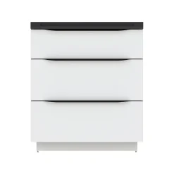 Meuble sous vasque à poser blanc brillant l.80 x H.88 x P.50 cm, Pamili