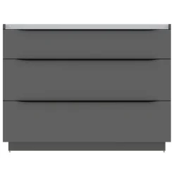 Meuble sous vasque à poser gris anthracite l.120 x H.88 x P.50 cm, Pamili