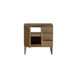 Meuble sous vasque à poser placage chêne H.82 x P.45 x l.80 cm Kabayan