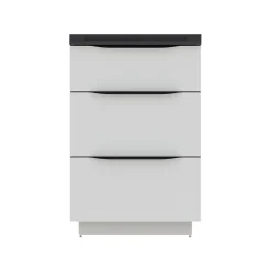 Meuble sous vasque à poser blanc mat l.60 x H.88 x P.50 cm, Pamili
