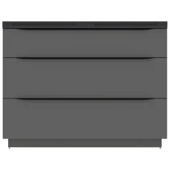 Meuble sous vasque à poser gris anthracite brillant l.120 x H.88 x P.50 cm, Pamili