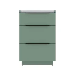 Meuble sous vasque à poser vert sauge mat l.60 x H.88 x P.50 cm, Pamili