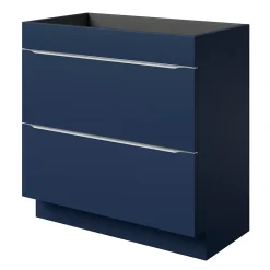 Meuble sous vasque à poser bleu nuit mat l.80 x H.82 x P.45 cm, GoodHome Imandra