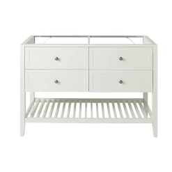 Meuble sous vasque à poser 4 tiroirs blanc mat l.120 x H.80 x P.45 cm, GoodHome Perma