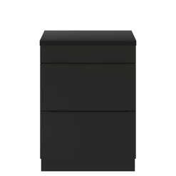 Meuble sous vasque à poser noir mat l.60 x H.82 x P.45 cm, GoodHome Imandra