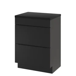 Meuble sous vasque à poser noir mat l.60 x H.82 x P.45 cm, GoodHome Imandra