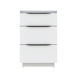 Meuble sous vasque à poser blanc brillant l.60 x H.88 x P.50 cm, Pamili