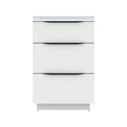 Meuble sous vasque à poser blanc brillant l.60 x H.88 x P.50 cm, Pamili