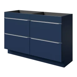 Meuble sous vasque à poser bleu nuit mat l.120 x H.82 x P.45 cm, GoodHome Imandra