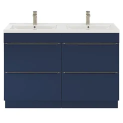 Meuble sous vasque à poser bleu nuit mat l.120 x H.82 x P.45 cm, GoodHome Imandra