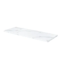 Meuble sous vasque à poser l.120 cm vert + plan de toilette effet marbre blanc Cadélia, GoodHome Perma