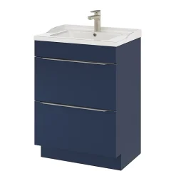 Meuble sous vasque à poser bleu nuit mat l.60 x H.82 x P.45 cm, GoodHome Imandra