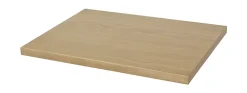 Meuble sous vasque à poser 2 tiroirs 1 niche placage chêne l.60 cm + plan de toilette placage chêne, GoodHome Perma