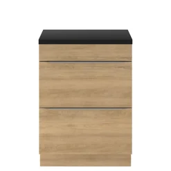 Meuble sous vasque à poser effet chêne l.60 x H.82 x P.45 cm, GoodHome Imandra